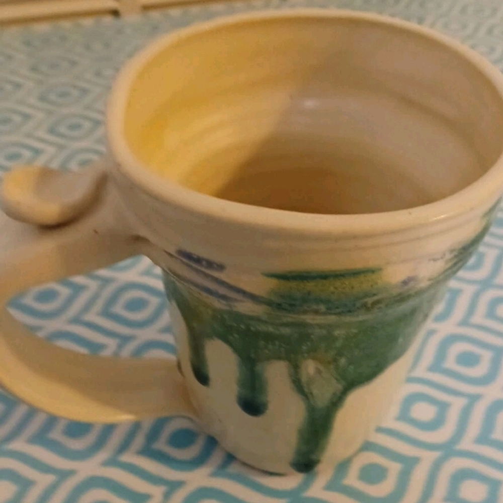 Studio Art Pottery Coffee Cup Drip Glaze Thumb Rrst